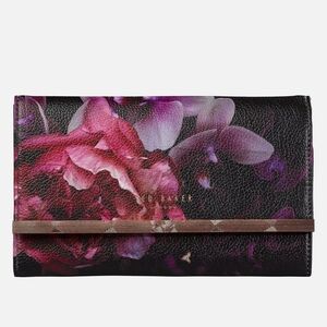 Ted Baker Floral Jewelry Wrap Roll Rose Gold Trim